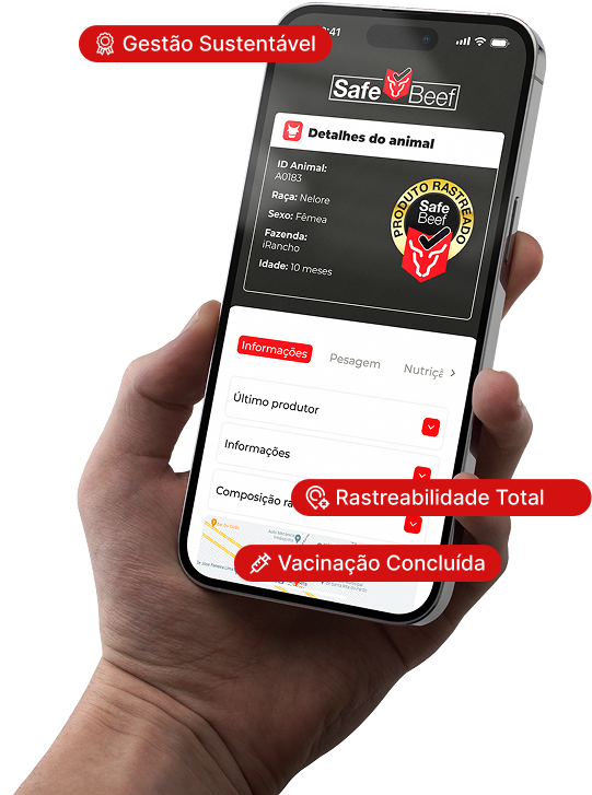 App SafeBeef no celular